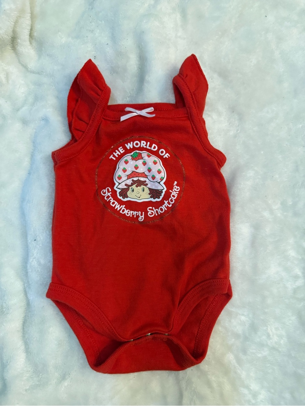 Strawberry shortcake Ruffle-Shoulder One-Piece